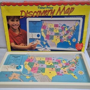 Vintage Fisher-Price Discovery Map Toy 80's 90's
